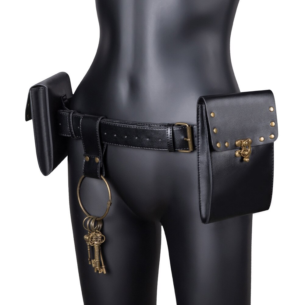 Femme sacs punk femme sacs rétro bicolore extérieur téléphone portable changement sport mini poches