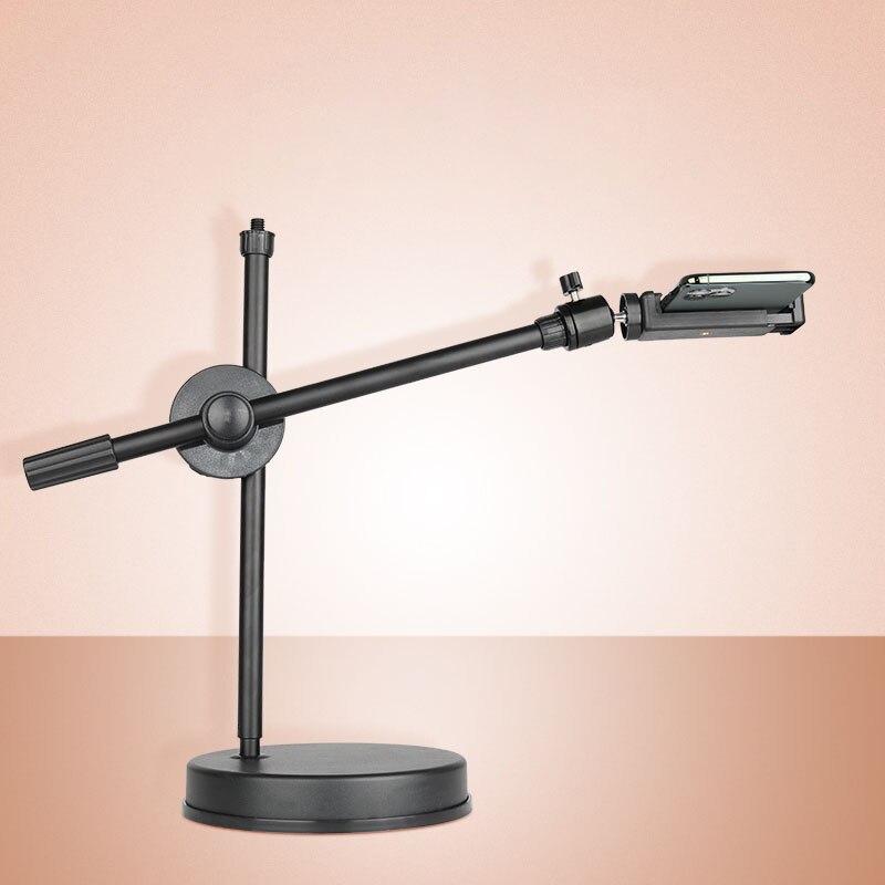 Mobiele Telefoon Overhead Stand Statief Desktop Micro Klasse Live Selfie Led Licht Invullen Statieven Foto Video Anti-Shake Stabiele houders