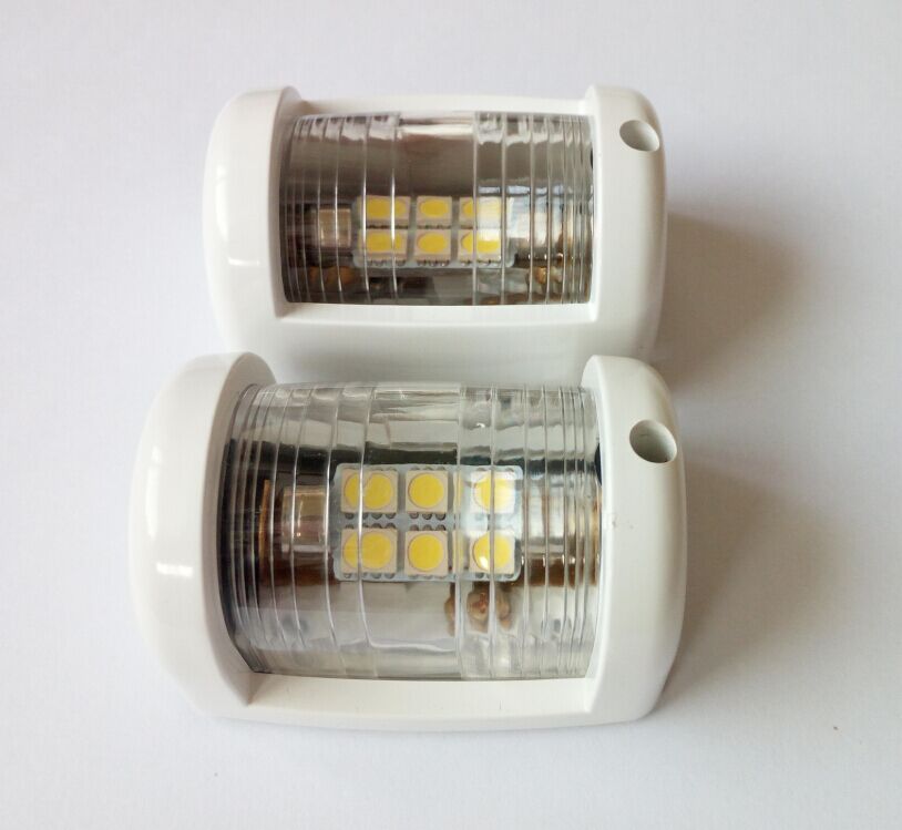Marine Boat Yacht White Masthead/Stern Light 12V LED Navigation Light One Pair