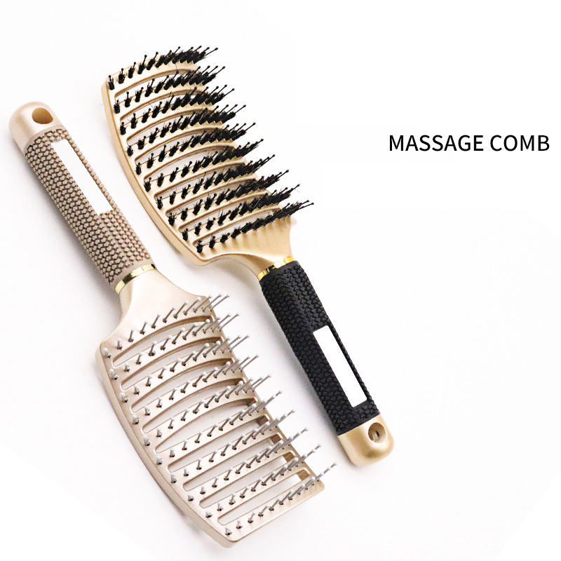 Professionele Arc Geventileerde Styling Varkenshaar Borstel Voor Vrouwen En Mannen Ontwarren Paddle Brush Voor Nat En Droog Krullend haar