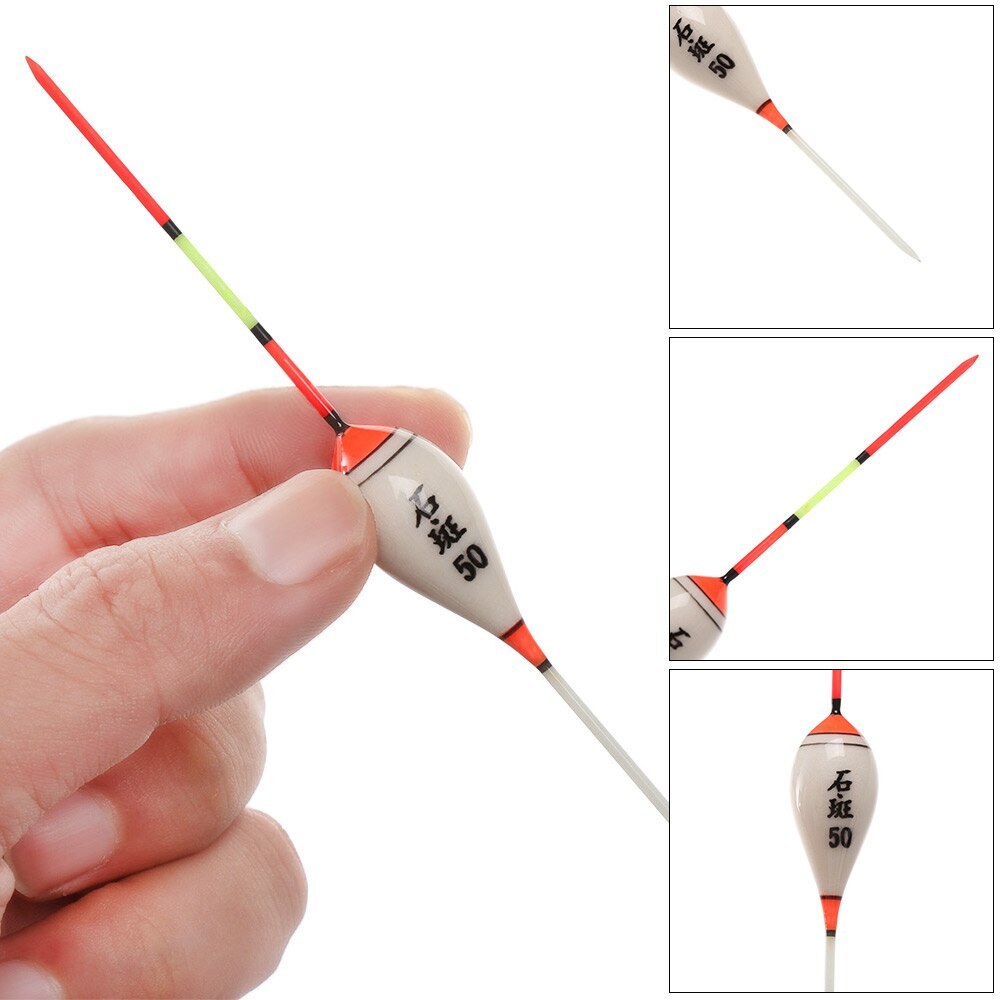 5Pcs Multi-Size Balsahout Visdobbers Karper Draagbare Vissen Lange Staart Drijvende Modellen Accessoires 3 #4 #5 #6 #7 #8 #9