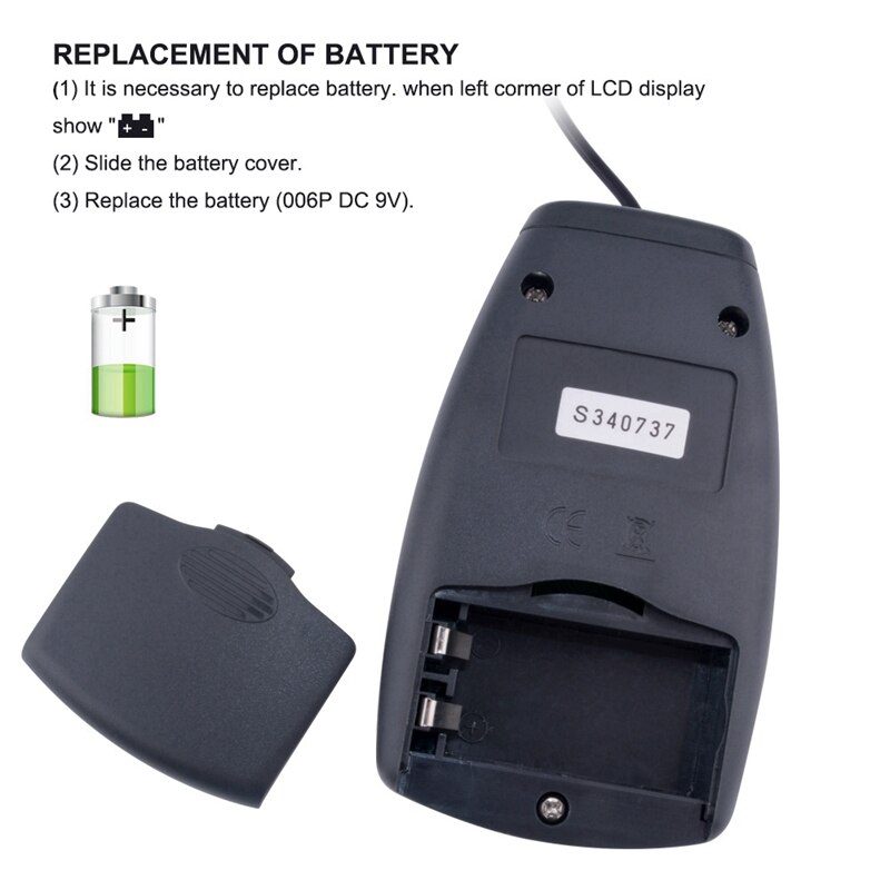 Digital Light Meter 3 Range LX-1010B Digital Meter/Digital Illuminance Meter 0-50000 Lux Photometer Exposure Meter