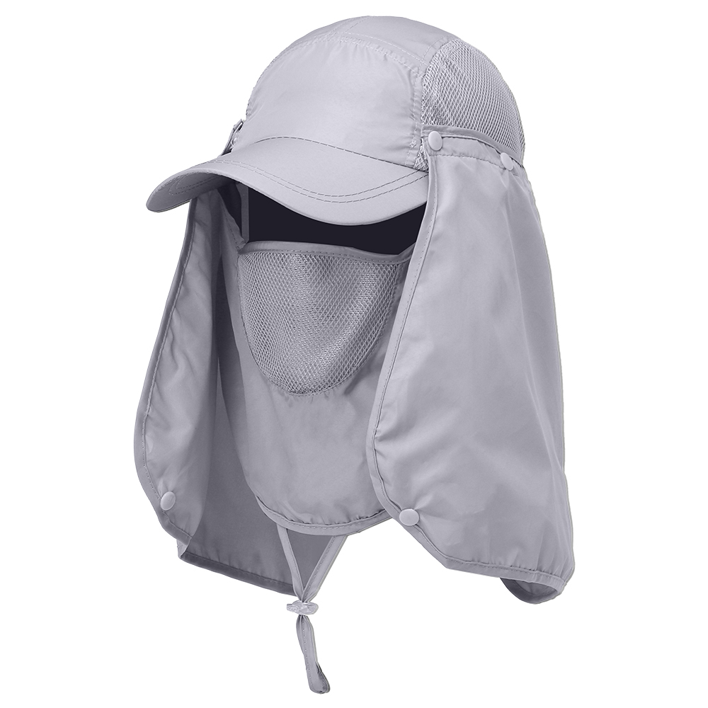Gorra de pesca para deportes al aire libre, visera para senderismo, protector UV, cubierta para el cuello y la cara, gorra de protección solar para pesca: Lavanda