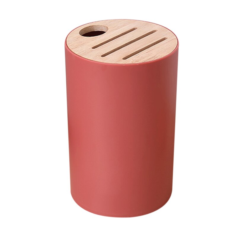 Multifunctional Kitchen Cutter Holder Knives Storage Rack with a Drain Hole kitchen Supplies CLH@8: round red