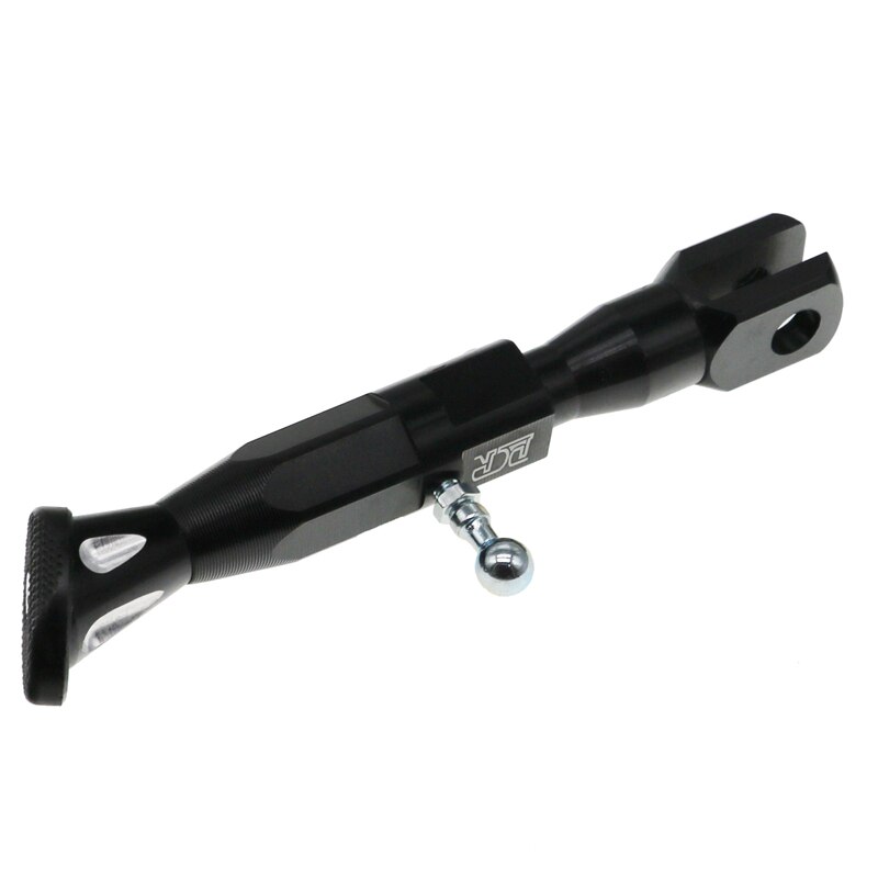 MotoLovee Motorcycle Adjustable Height 21-25CM Kickstands Motor Scooter Modified Foot Bracket CNC Aluminum Alloy Side Stand: Black