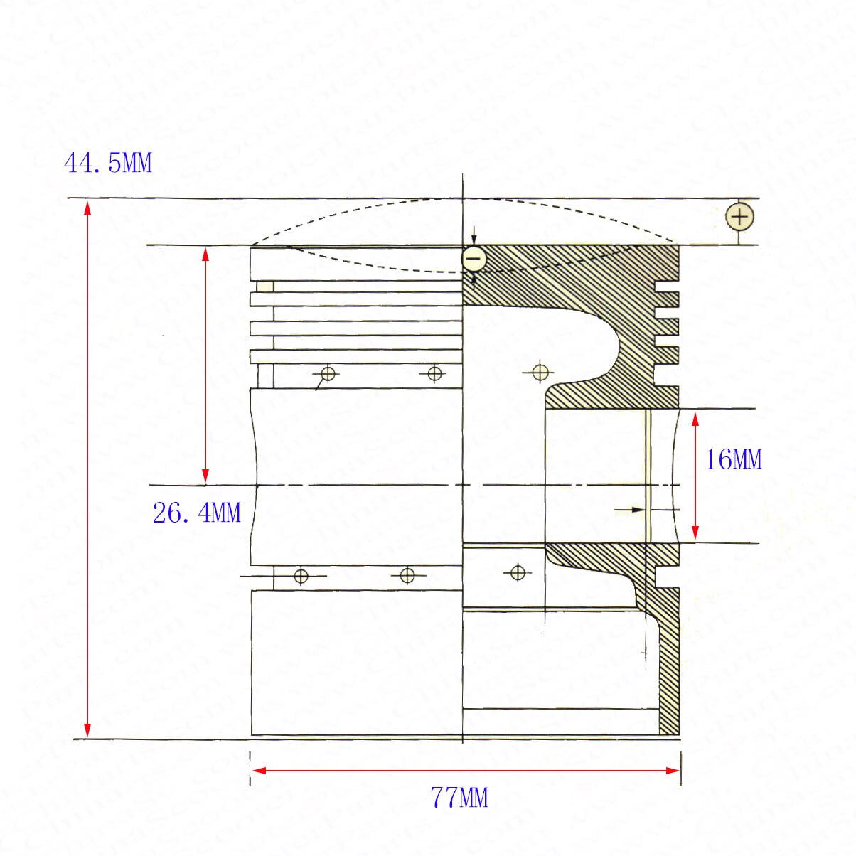77mm 16mm 4 Valve 250 250CC Piston Ring Kit Zongshen NC250 ZS177MM KAYO T6 BSE J5 xmotos Dirt Pit Bike