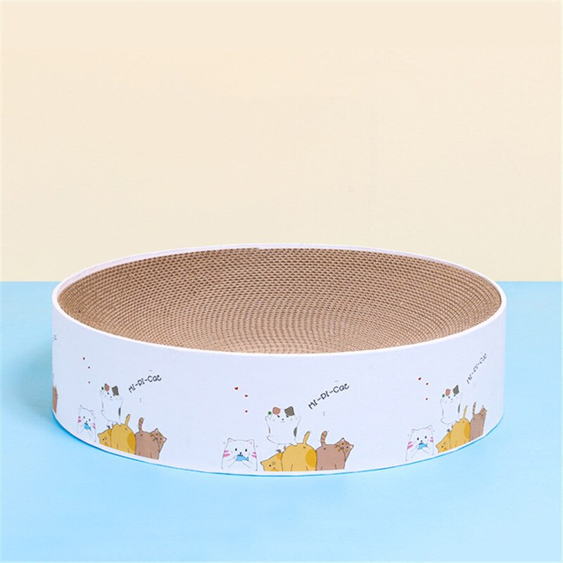 Katze Runde Gut Papier kratzen Gremium Bett matt Kätzchen Katzenminze Scratcher Krallen Pflege Schleifen NäGel Haustier Katze Kratzen Karton: A / M