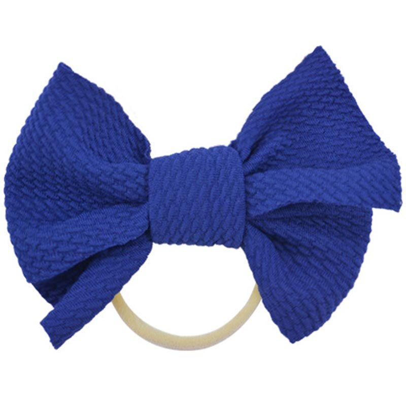 Peuter hoofddoek baby stretch knoop strik meisjes haarband kinderen tulband hoofdband: Koningsblauw