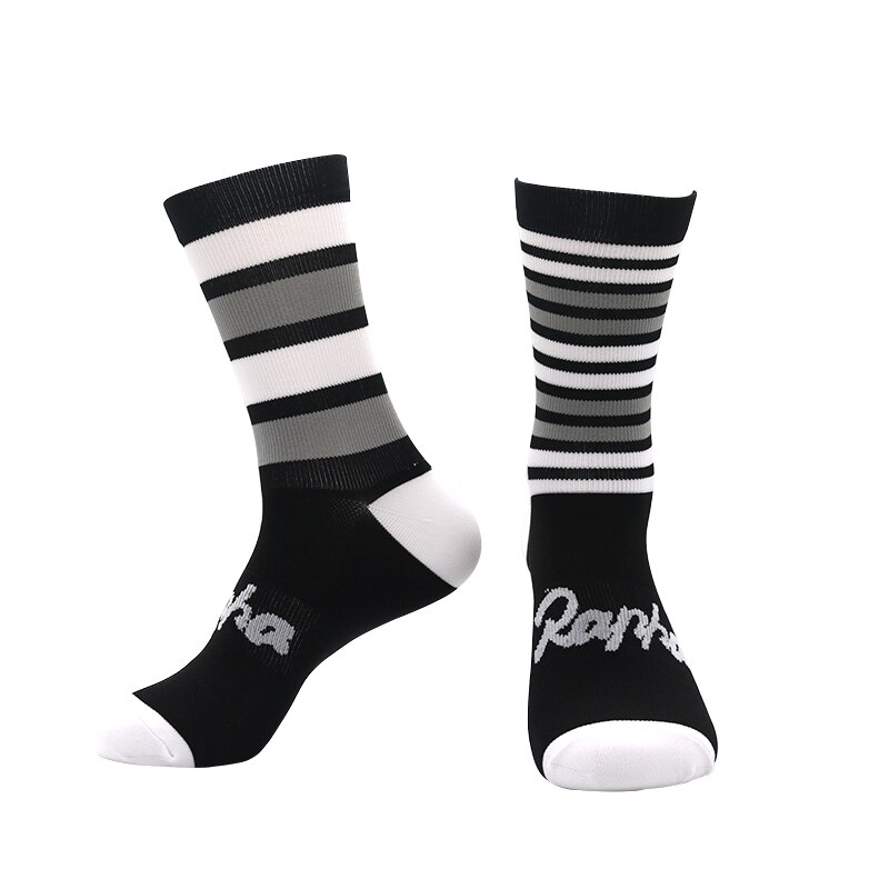 Calcetines deportivos profesionales para ciclismo, medias transpirables para bicicleta de carretera, baloncesto y fútbol, color rosa, nueva: Blanco