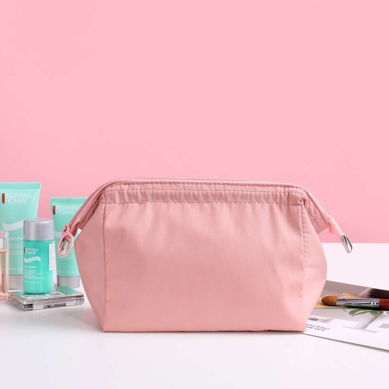 Neceser de viaje para maquillaje, bolsa de viaje para cosméticos, bolso de maquillaje, organizador, resistente al agua: Pink