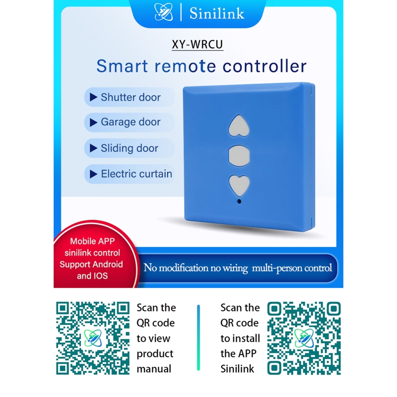 WiFi Garage Door Opener Smart Gate Door Controllor Compatible With Sinilink Mobile Phone APP Support Multiple Users