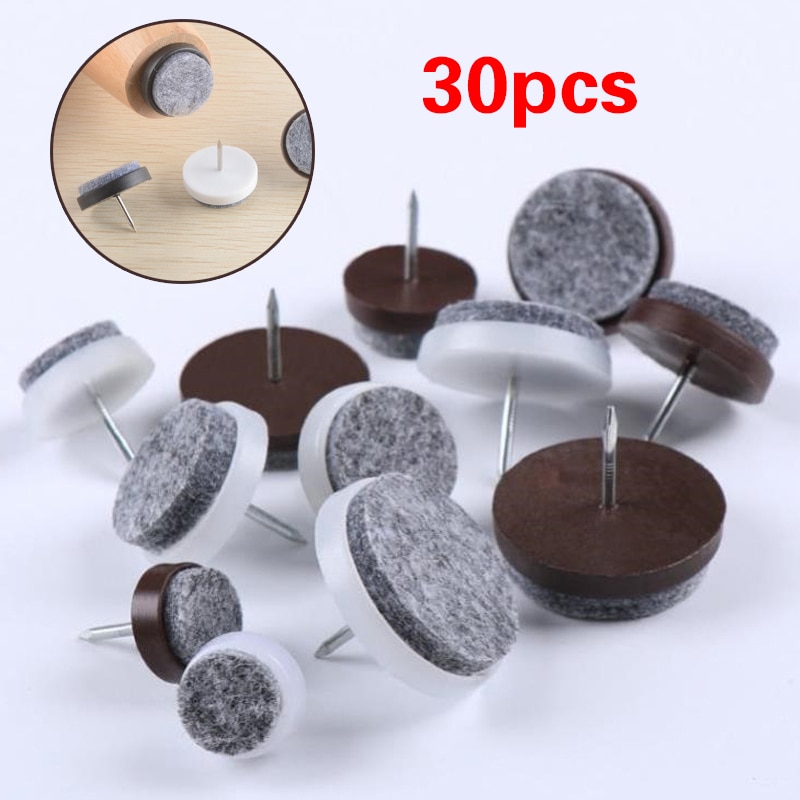 30Pcs Stoel Tafel Meubilair Been Bodem Voeten Nail Protectors Antislip Houten Vloer Protector Vilt Mat Pad nail