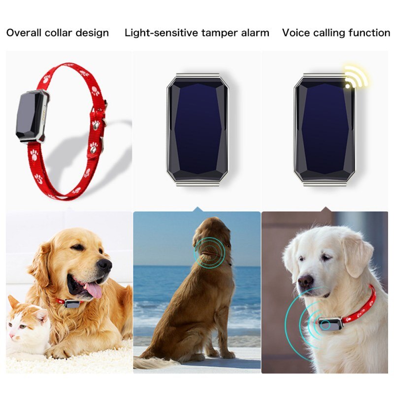 Pet Tracker Dog Waterproof Adjustable GPS Positioning Collar Real Time Tracking Locator Device GPS /AGPS/ LBS / WIFI Models