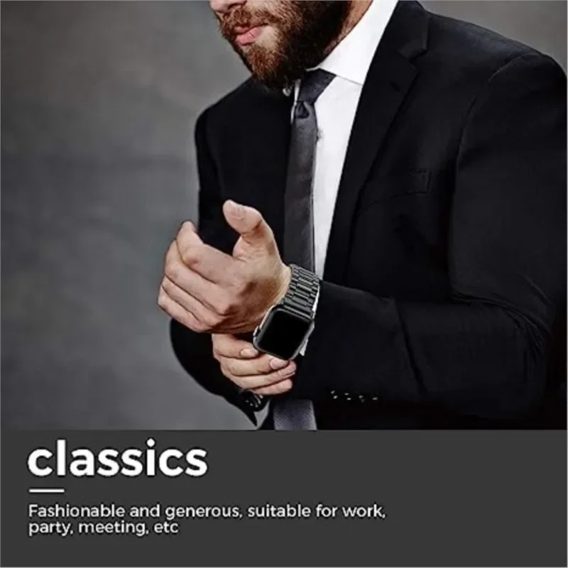 Rustfri stålrem til apple watch-rem 44mm 45mm 38-42-40-41mm metalledarmbånd iwatch-serie 10 8 7 6 5 4 3 se ultra 49m