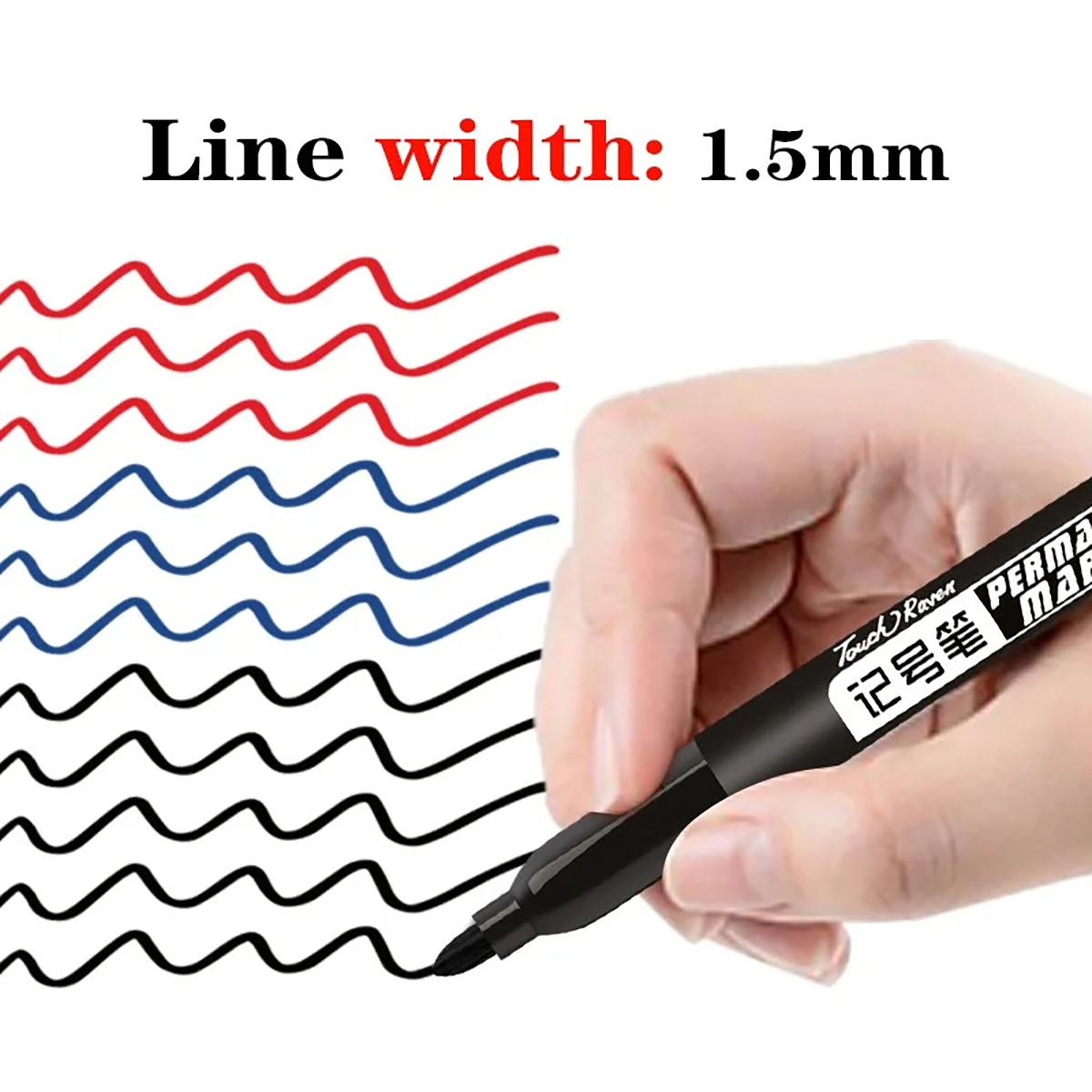 6/10 pièces stylo marqueur Permanent Manga dessin marqueurs noir bleu rouge encre étanche croquis stylos papeterie Art fournitures scolaires