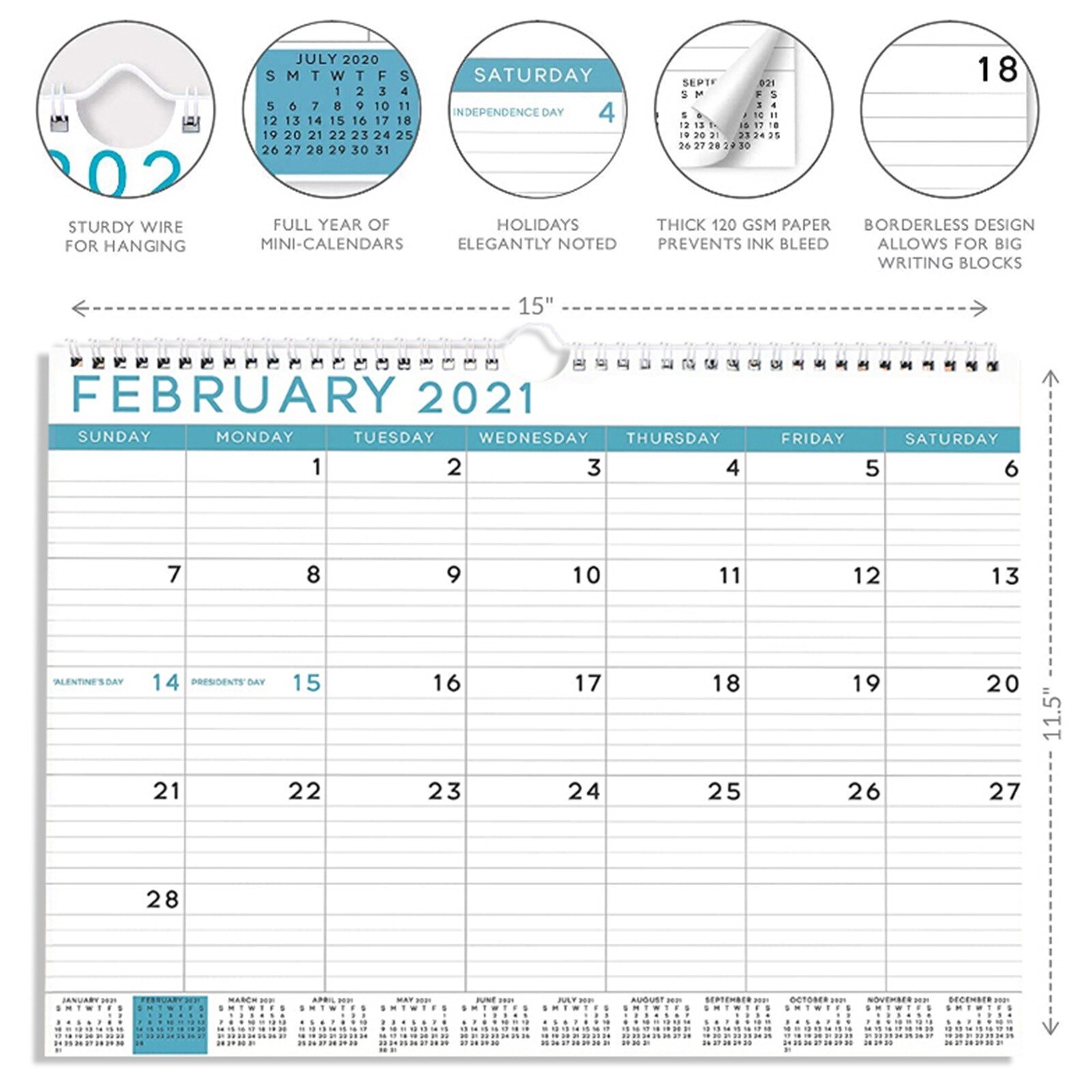 25 Muur Bureau Kalenders 12-Maand View Met Volledige Jaar Mini Kalender Kleurrijke Dagelijkse Schema Tafel Bureau kalender Organisator