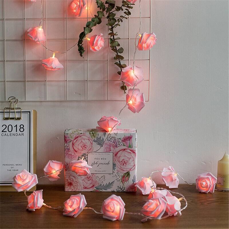 Led Rose Flower Usb String Lights Garland Kerstverlichting Decoratie Kerstboom Licht Voor Valentijn