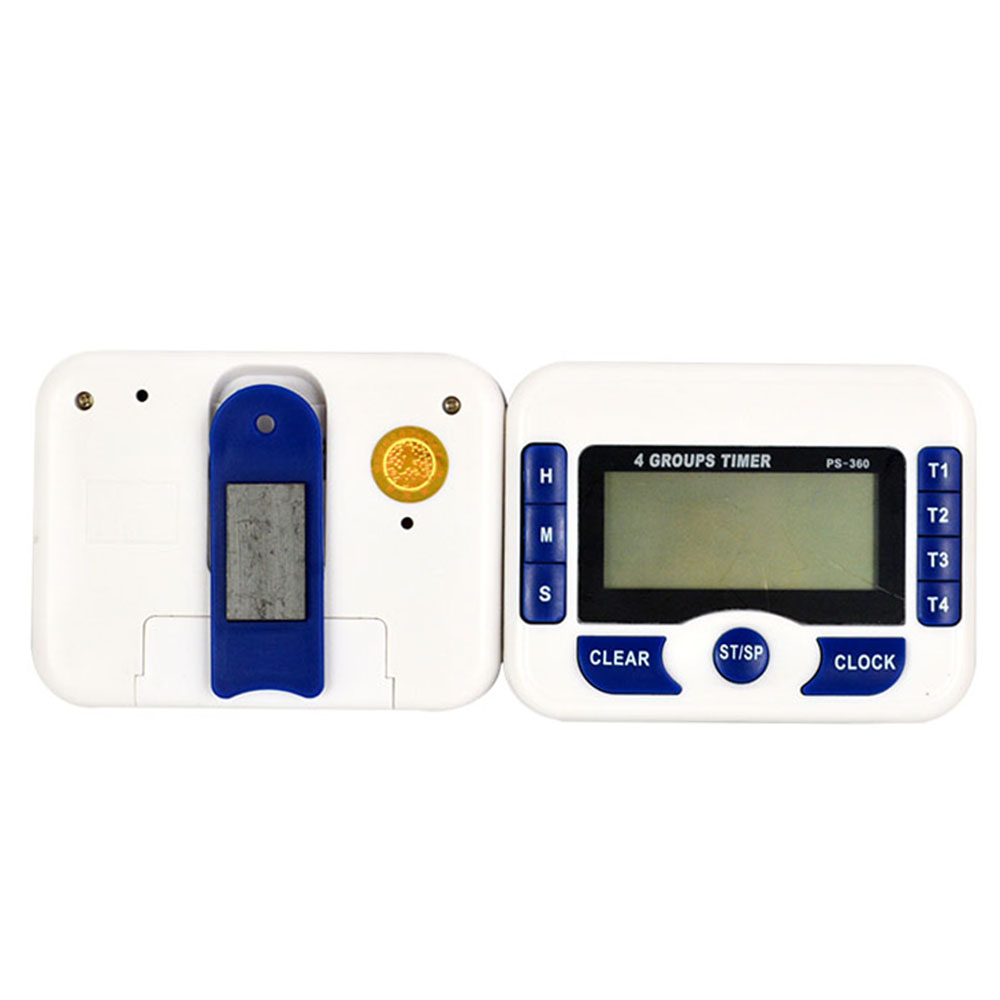 Digital Kitchen Timer 4 Group WFEU Channel Down w/4 Independant Timer with Magnet Hanging Bracket Large LCD Display Loud Alarm