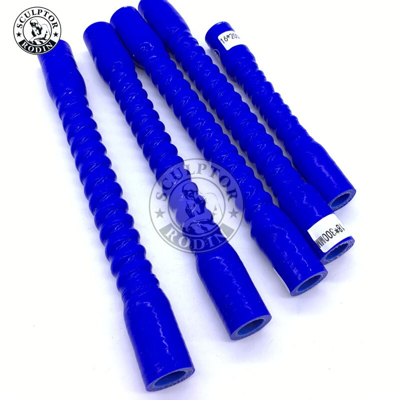 id :60mm 65mm 75mm bytt autobøy silikonrørslange gummi stålrørrør (lengde : 500mm 600mm 800mm)  blå/svart 1 stk.