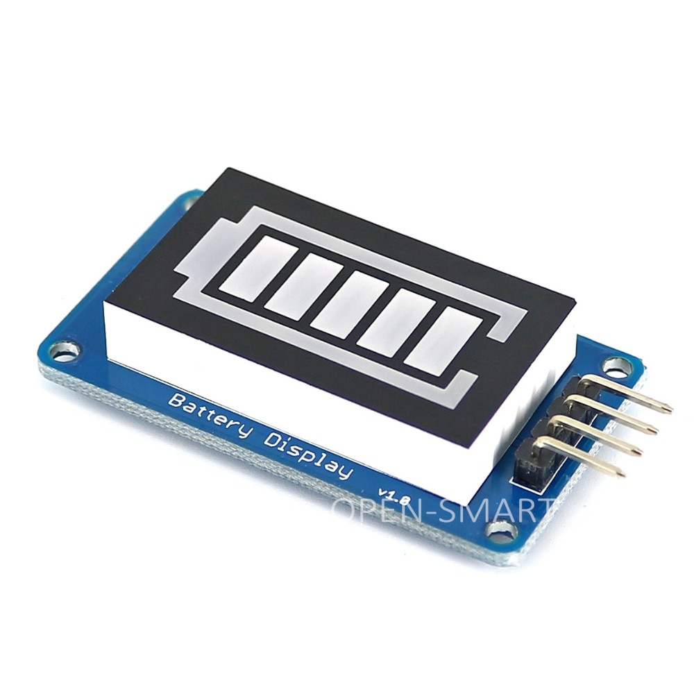 Display de bateria estilo de bateria tubo digital led módulo de exibição de nível de bateria para arduino/avr/arm/pic