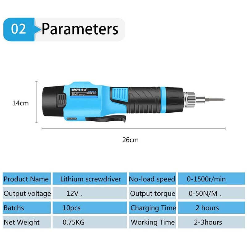 12V Torque Adjustable Electric Screw Driver Rechargeable Screwdriver Multifunction Cordless Charging Drill Tool EU Plug