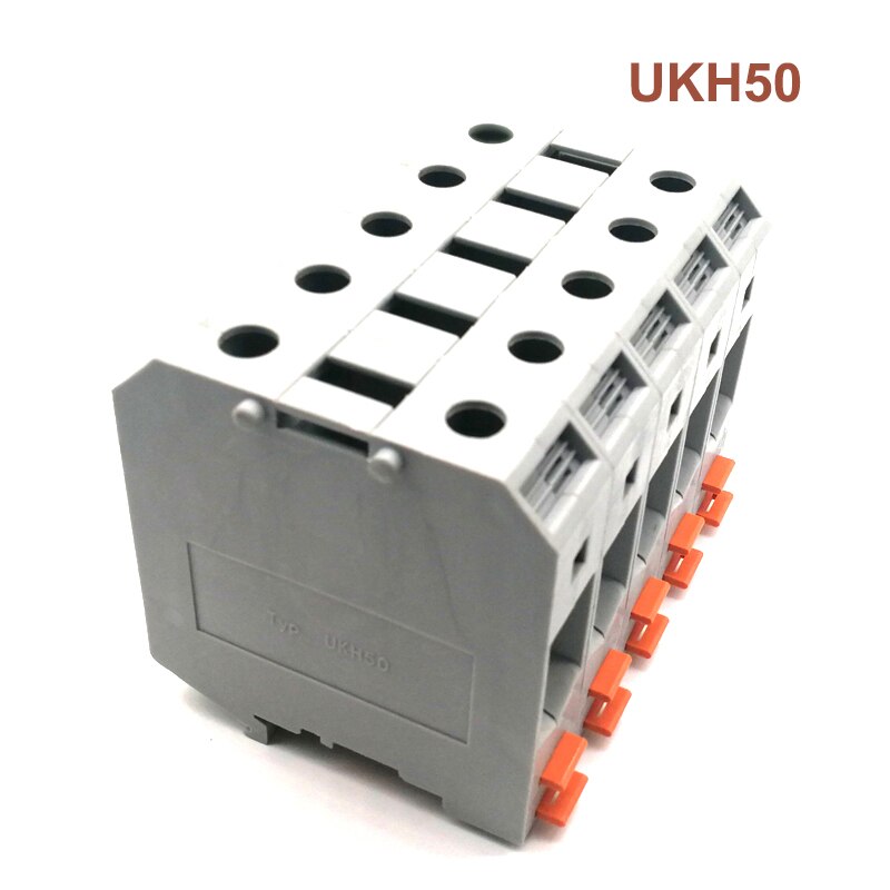 1Pcs Large Current Din Rail Screw Terminal Blocks UKH50 Morsettiera Electrical Wire Cable Terminals Block Connector Bornier 150A