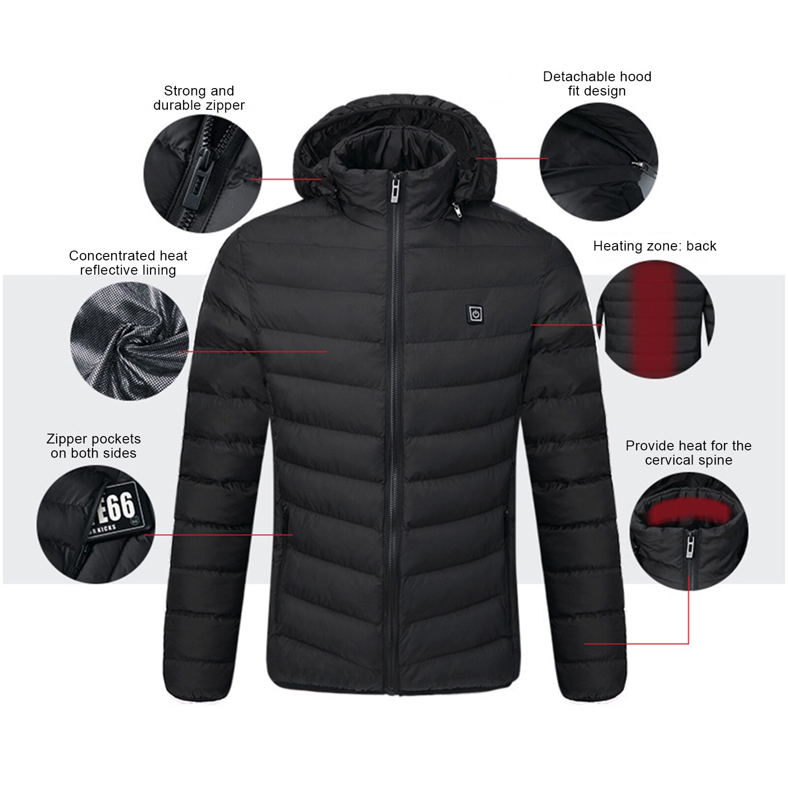 Chaquetas térmicas calefactables de 9 áreas para hombre y mujer, chaquetas térmicas calefactables de invierno para exteriores, para hombre y mujer