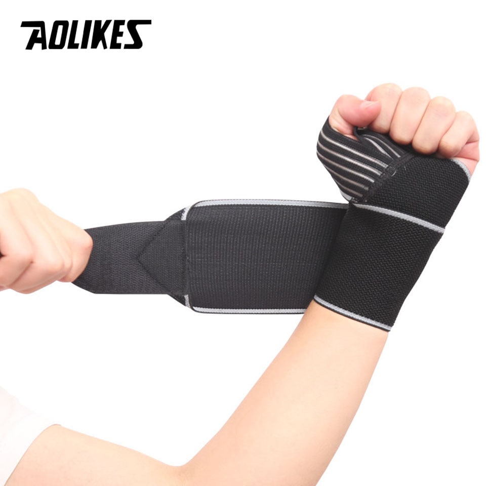 1 stk håndledsstøtte elastisk sport bandage gym armbånd fitness styrkeløft vægtløftning træning sikkerhed åndbar beskyttelse