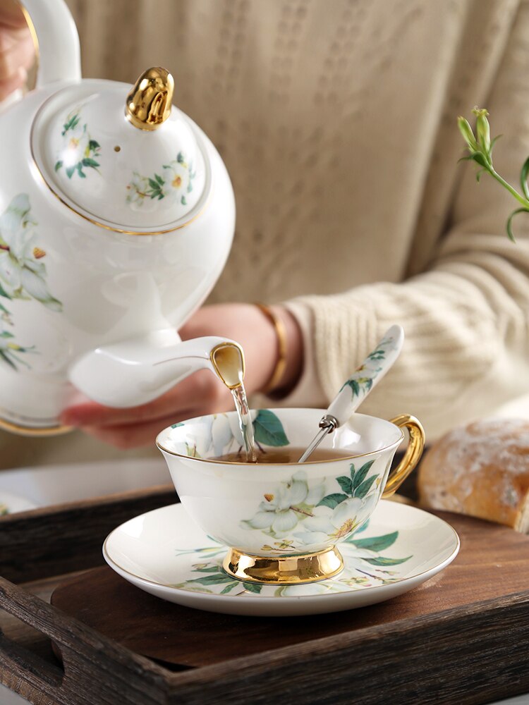 Cute Porcelain Coffee Cup Set Cappuccino Travel Modern Reusable Cup And Saucer On-glazed Filizanki Do Kawy Drinkware BD50CS