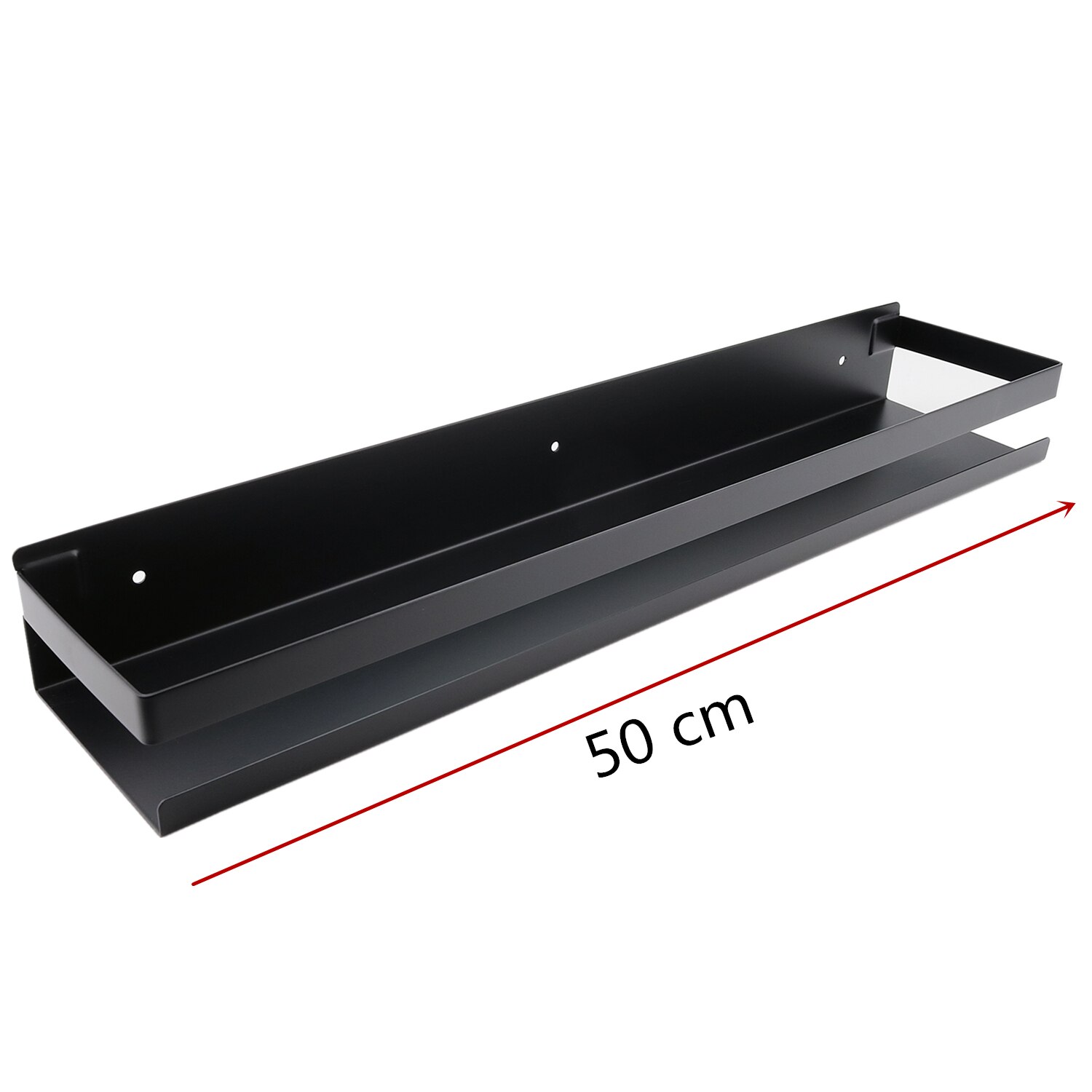 Badkamer Hradware Accessoires 20-50Cm Moderne Matte Black Badkamer Hoek Planken Keuken Wandplank Douche Shampoo Magazijnstelling: Black  50cm