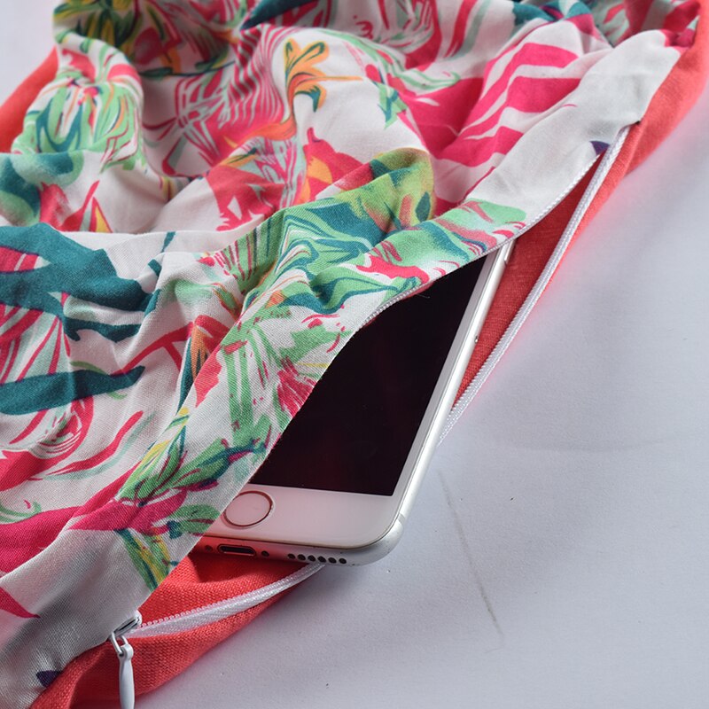 Infinity Scarf Wrap with Secret Hidden Zipper Pocket, Best Travel Scarfs AA10306