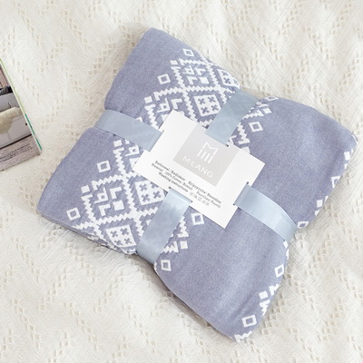 Junwell 100%  bomull muslin sommerteppe sovesofa reise pustende elegant tråd stort mykt kaste teppe para teppe: Blå / 150 x 200cm