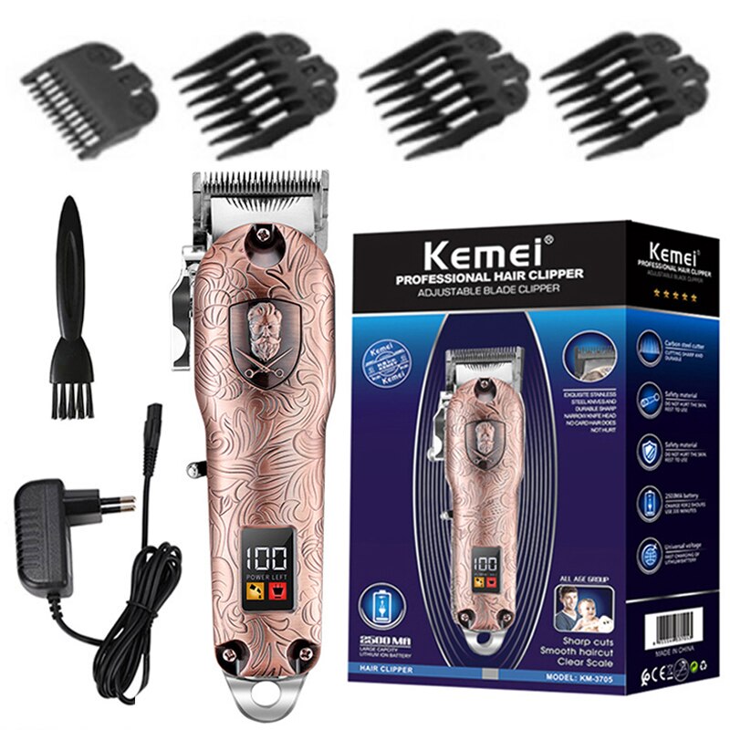 Original barber shop adjustable powerful hair clipper hair trimmer precision haircut machine tapering lithium ion: Original box