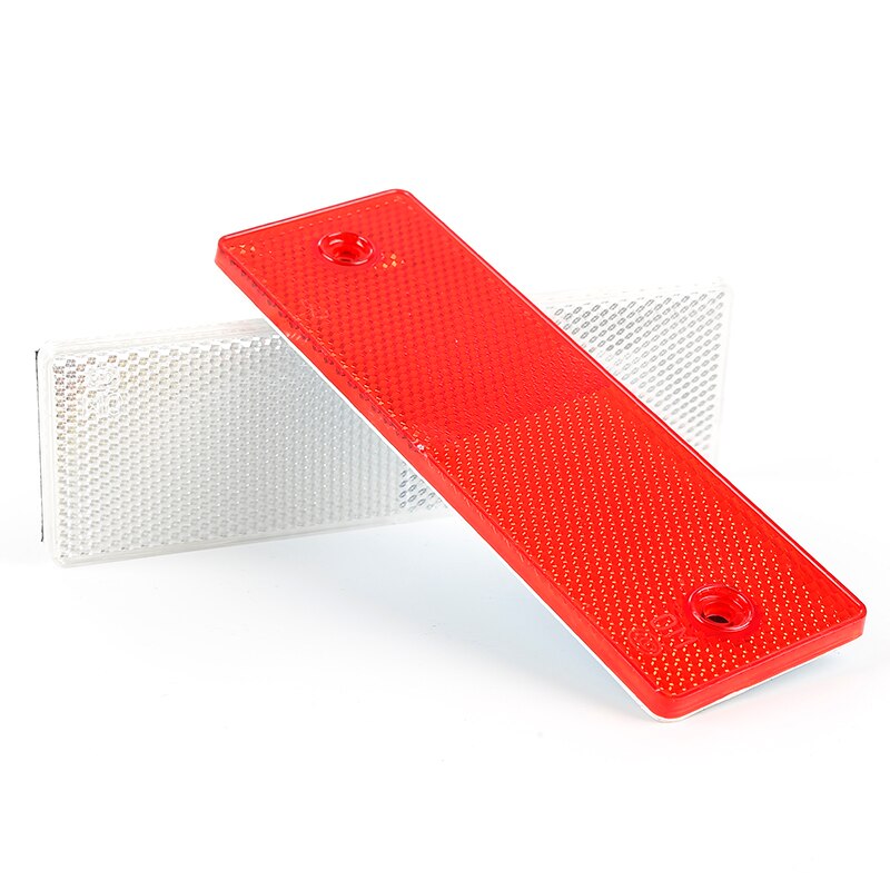 1 PCS Adhesive Plastic Reflector Car Warning Plate Stickers Sign For Car SUV Truck Motorcycle Safety Reflective Strips Red/white
