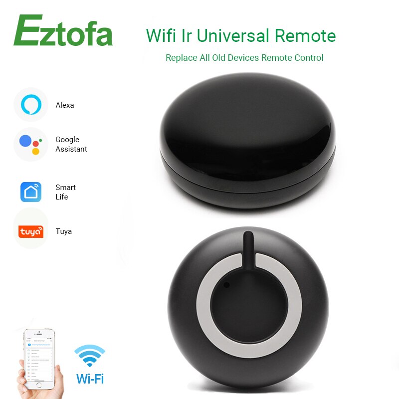 Wifi smart ir fjernbetjening infrarød universal smart life app kontrol en til alle tv dvd aud stemme trådløs fjernbetjening