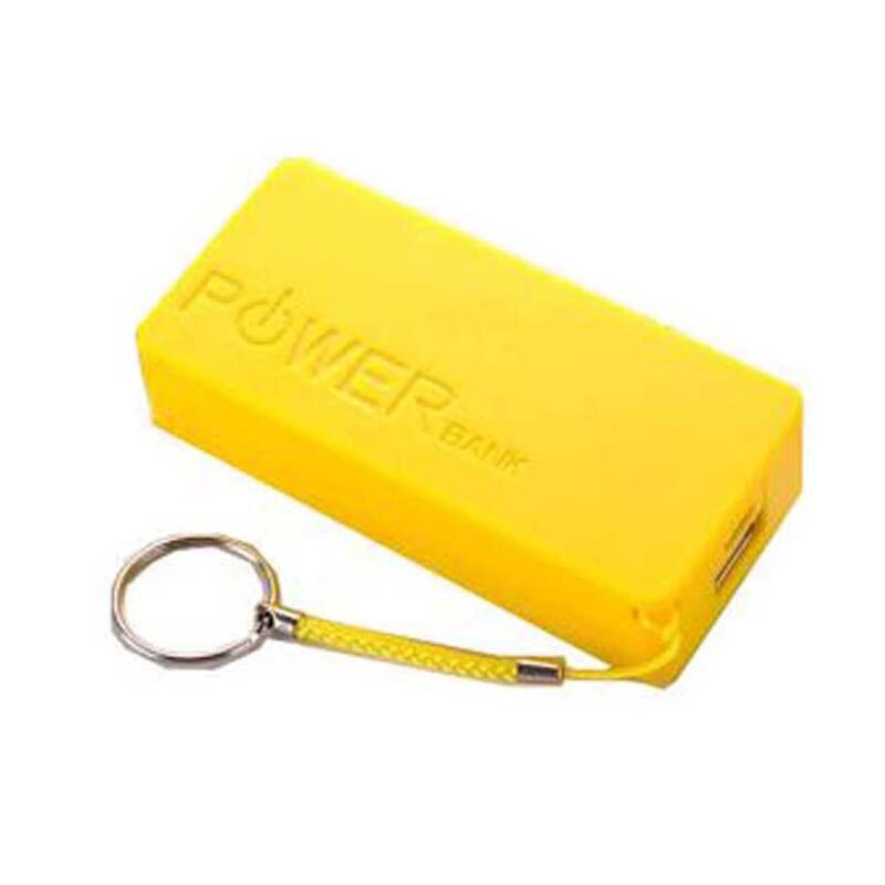 2x 18650 USB Battery Storage Box Case 2 Slot Way DIY Power Bank Battery Charger Clip Holder Container for Phone: Yellow