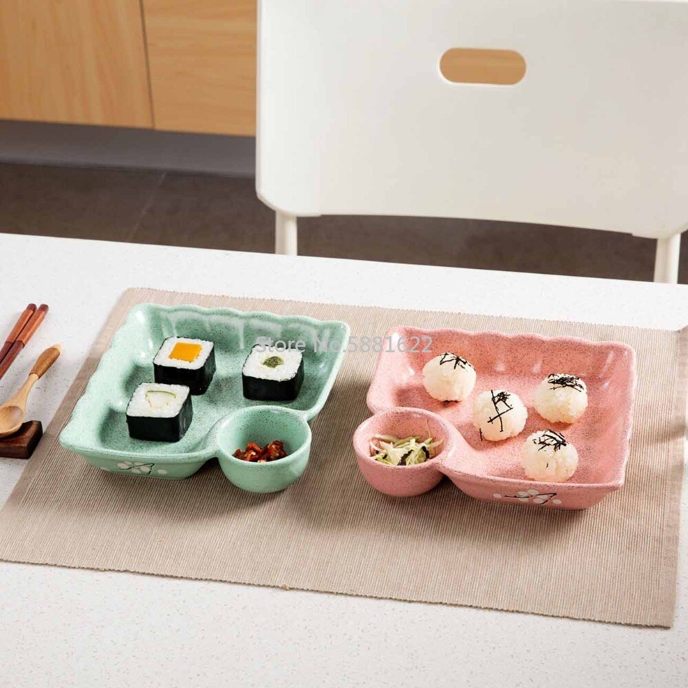 Keraaminen lautanen nyytit kulho sushi lautanen kastikkeella lautanen keittiö astiasto illallislautaset jälkiruoka kakku hedelmälautanen
