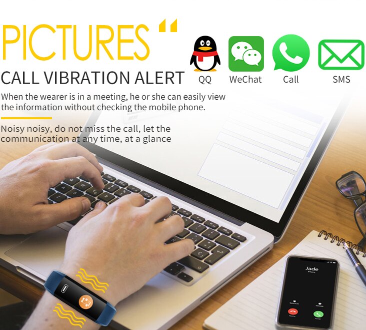 TEZER R5MAX Smart Bracelet Bluetooth Smart Watches Heart Rate Passometer Sleep Monitor Alarm black Message/call Reminder