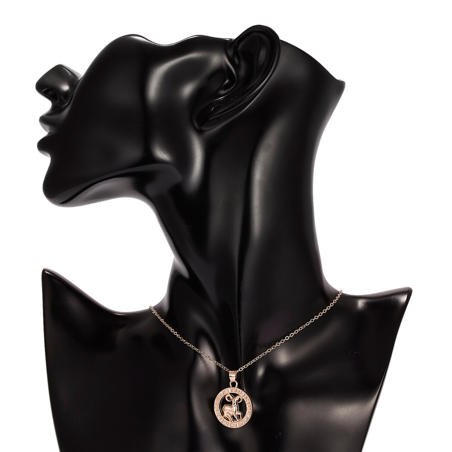 Trendige halsketten mit anhängern 12 sternzeichen-motiven in roségold für damen und herren – löwe-motiv, ideal als grußkarte, geburtstagsgeschenk oder familienschmuck.