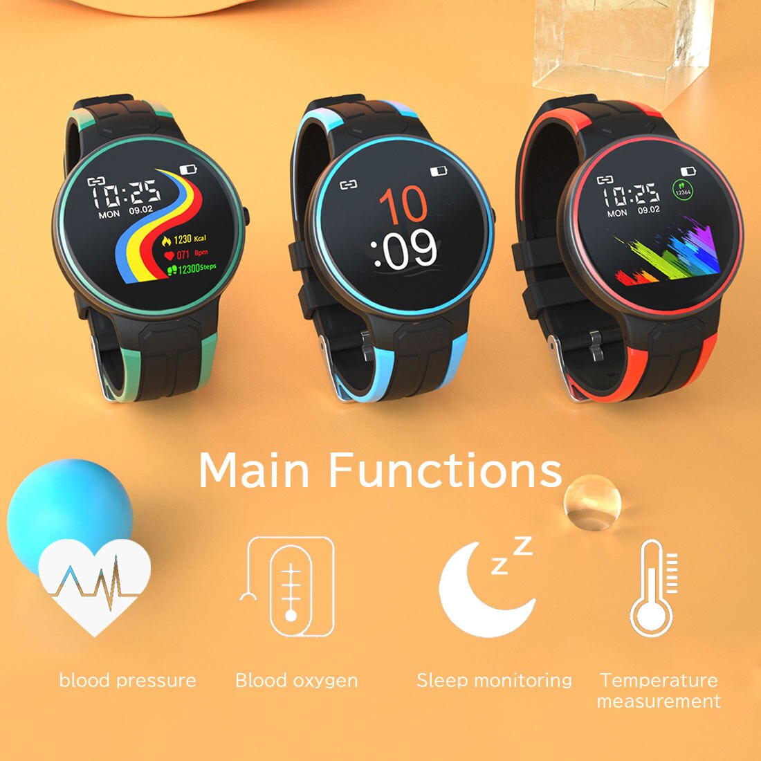Smart Watch Round smart watches for Android phones and iOS phones compatible with iPhone Samsung IP67 Swimming WaterproofFitnes