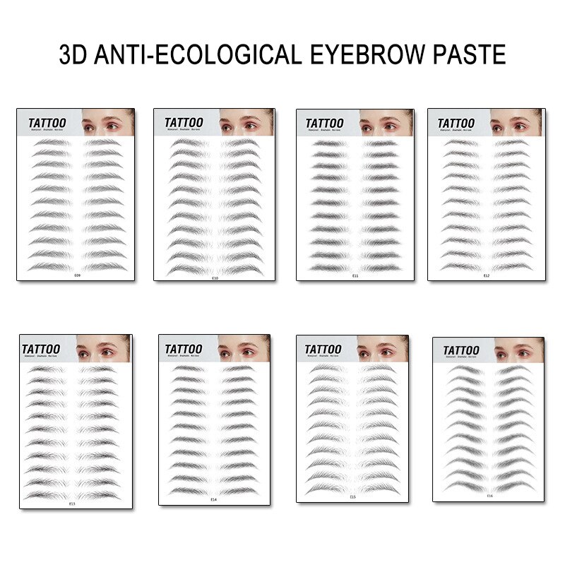 3 Styles Eyebrow Stencils Drawing Gguide Card Template DIY Makeup Tools Pro Reusable Stencil Set
