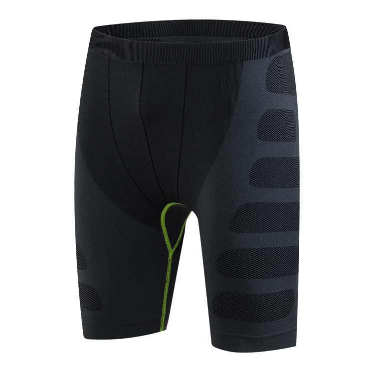 Men training PRO sports fitness running shorts Elastic quick-drying compression shorts6004: L / Green