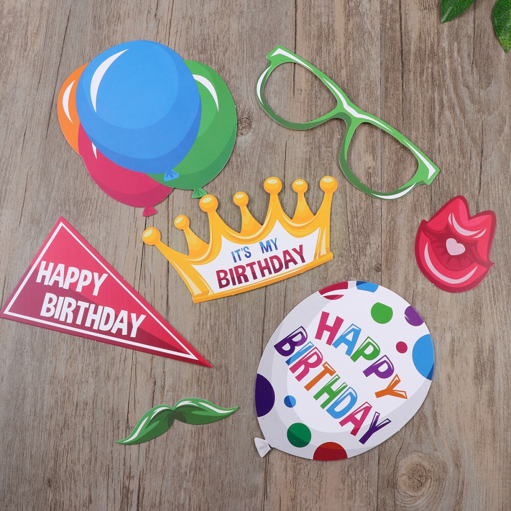 22 Pcs Photo Booth Props Funny Birthday Decor for Celebrating Birthday