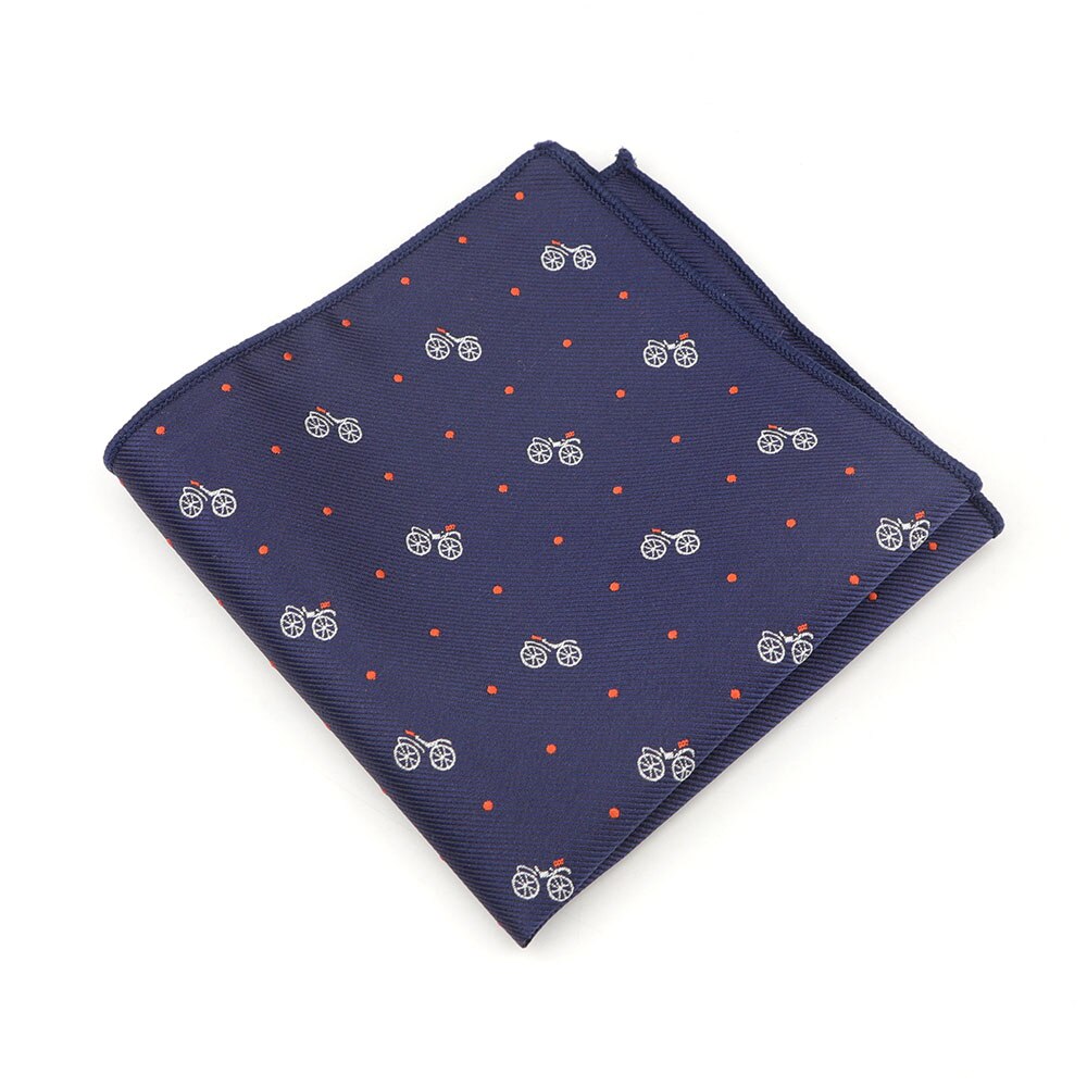 Mannen Polyester Zijden Zakdoek Pocket Plein Vintage Stof Zakdoeken Paraplu Auto Vis Vliegtuigen Fiets Borst Handdoek 23*23 cm: 5