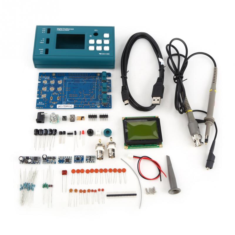 DIY Kit Disassembled Parts with LCD 20MHz Probe Teaching Set Oscilloscope Digital Storage Oscilloscope: Default Title