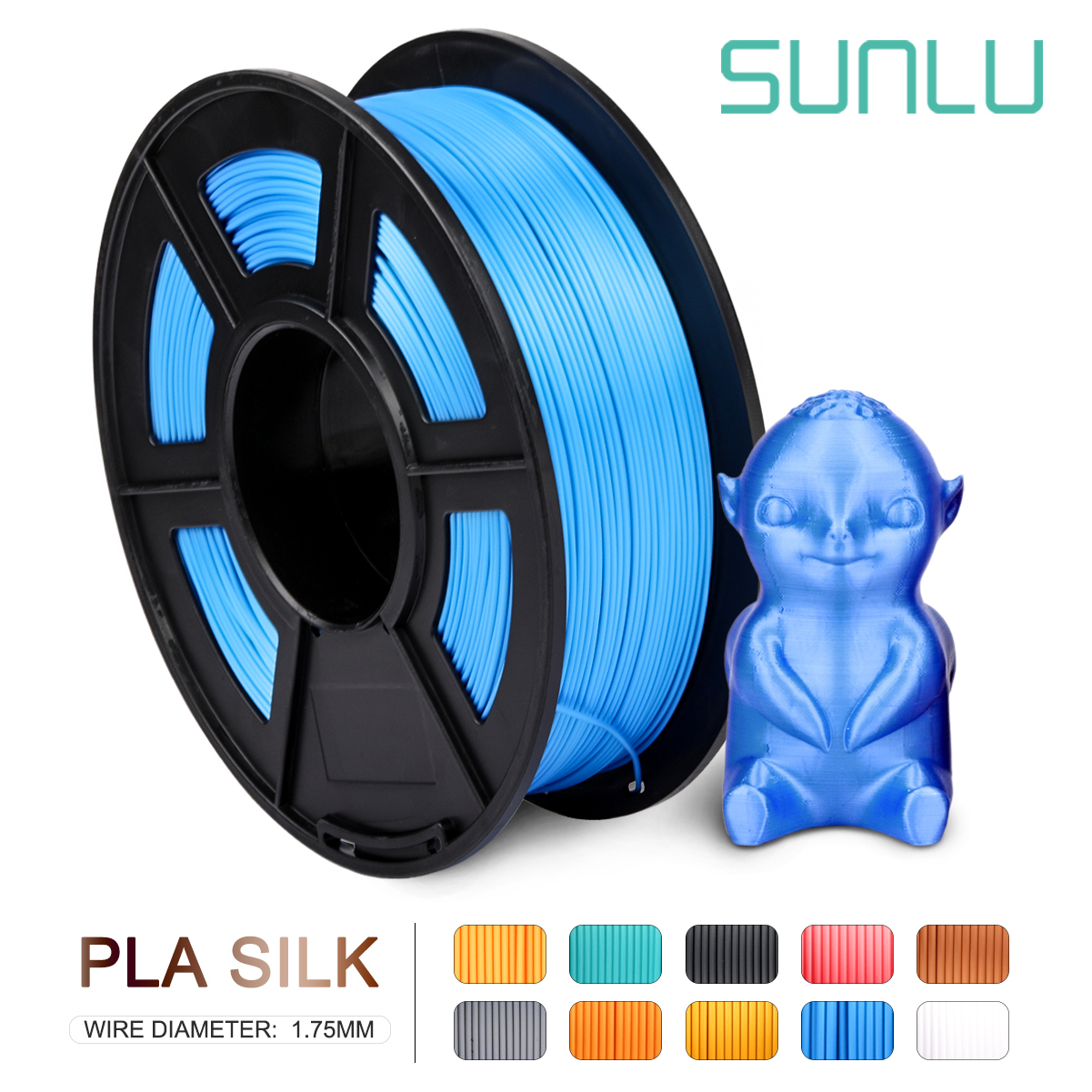PLA Filament SEIDE Orange 1kg 2,2 £ 1,75mm Profi rolle 3D Drucker Filamet DIY für 3D druck füllt nach: HW-die Seide-BL-1KG