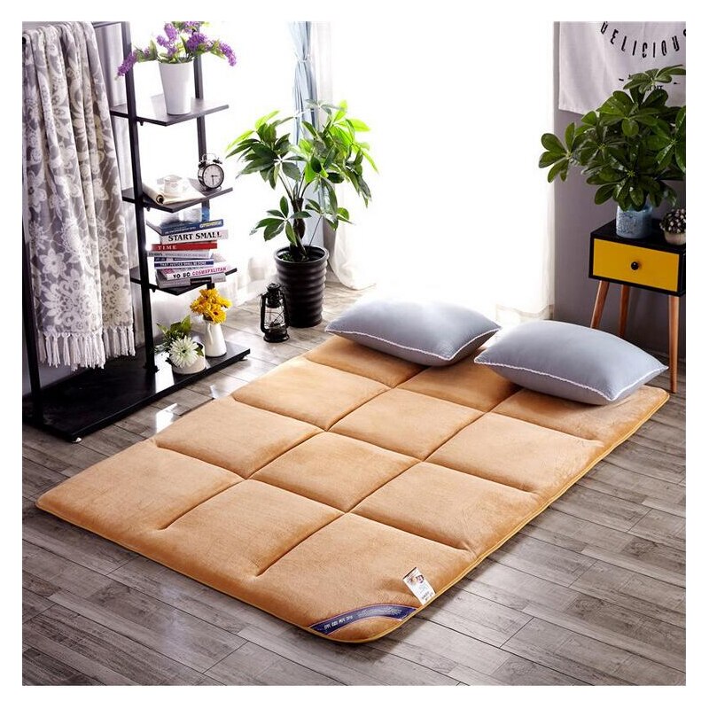 Colchón plegable, manta de cama de dormir, antideslizante, almohadilla de protección para Hotel, Franela suave de verano, cojín de suelo de Material grande, Tatami