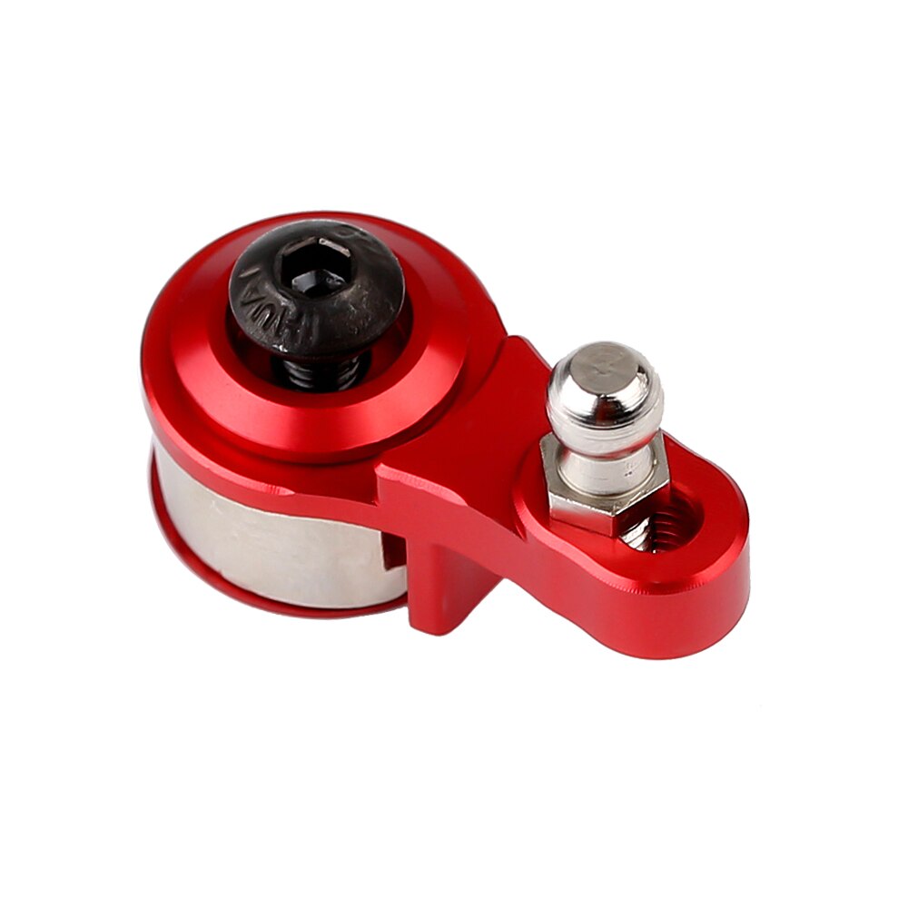 Brazo Servo de amortiguación ajustable de aleación de aluminio INJORA 25T para coche trepador de control remoto 1:10 Traxxas TRX4 TRX6 piezas de mejora: 1PCS Red