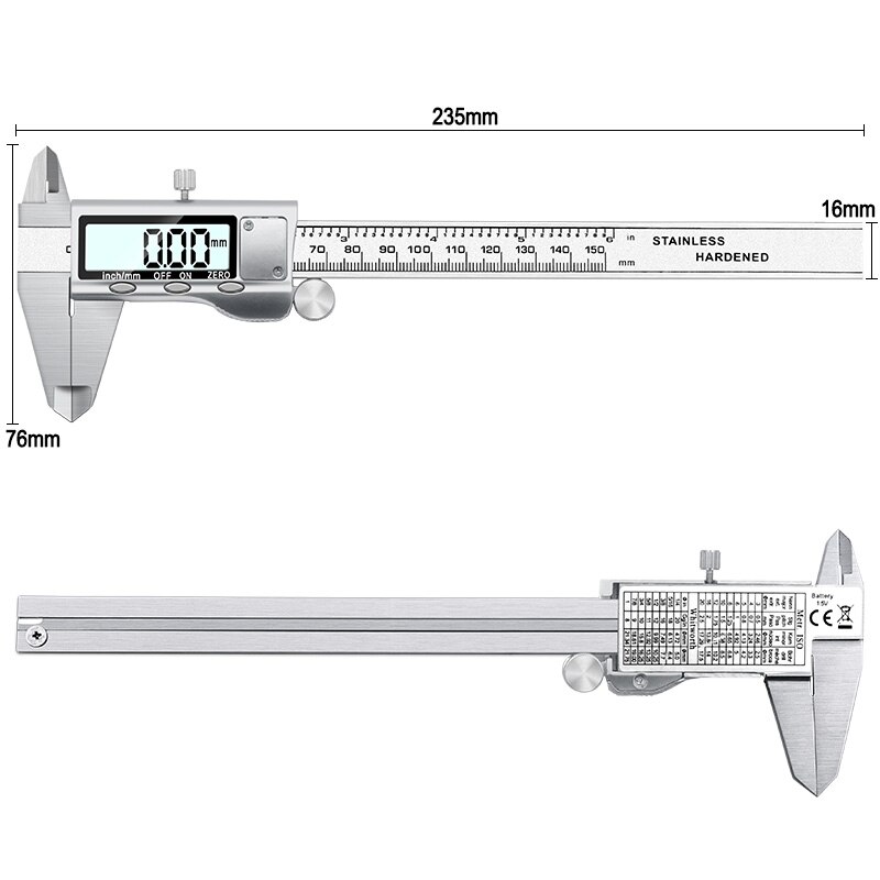 Hand tools digital display caliper 0-150 mm calipermetal stainless steel electronic caliper digital display caliper