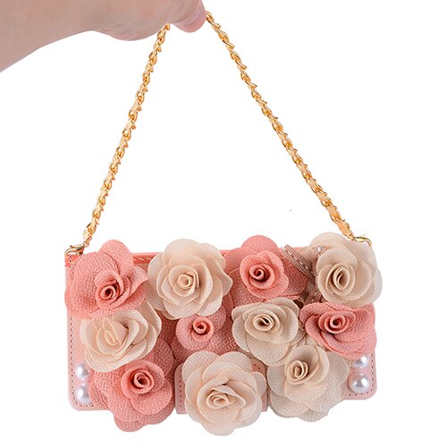 Abdeckung Telefonkasten Für Samsung Galaxy Note 8 N950F 6,32 "Flip Pu-leder Shell Luxus Rose Blume Holster Kette Tasche: Pattern G